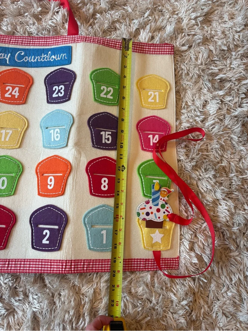 Rare Elf On The Shelf Birthday Countdown Felt Calendar Hard to Find